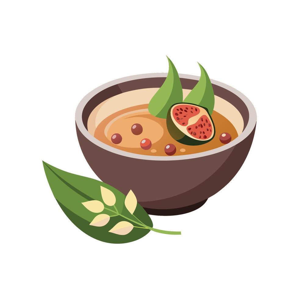 Delicious Buckwheat Fig Puree Delight vector