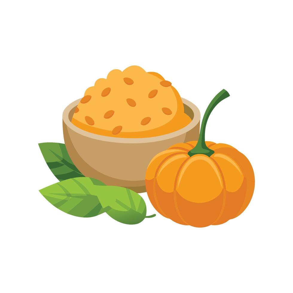 Nutritious Buckwheat Pumpkin Mash Recipe vector