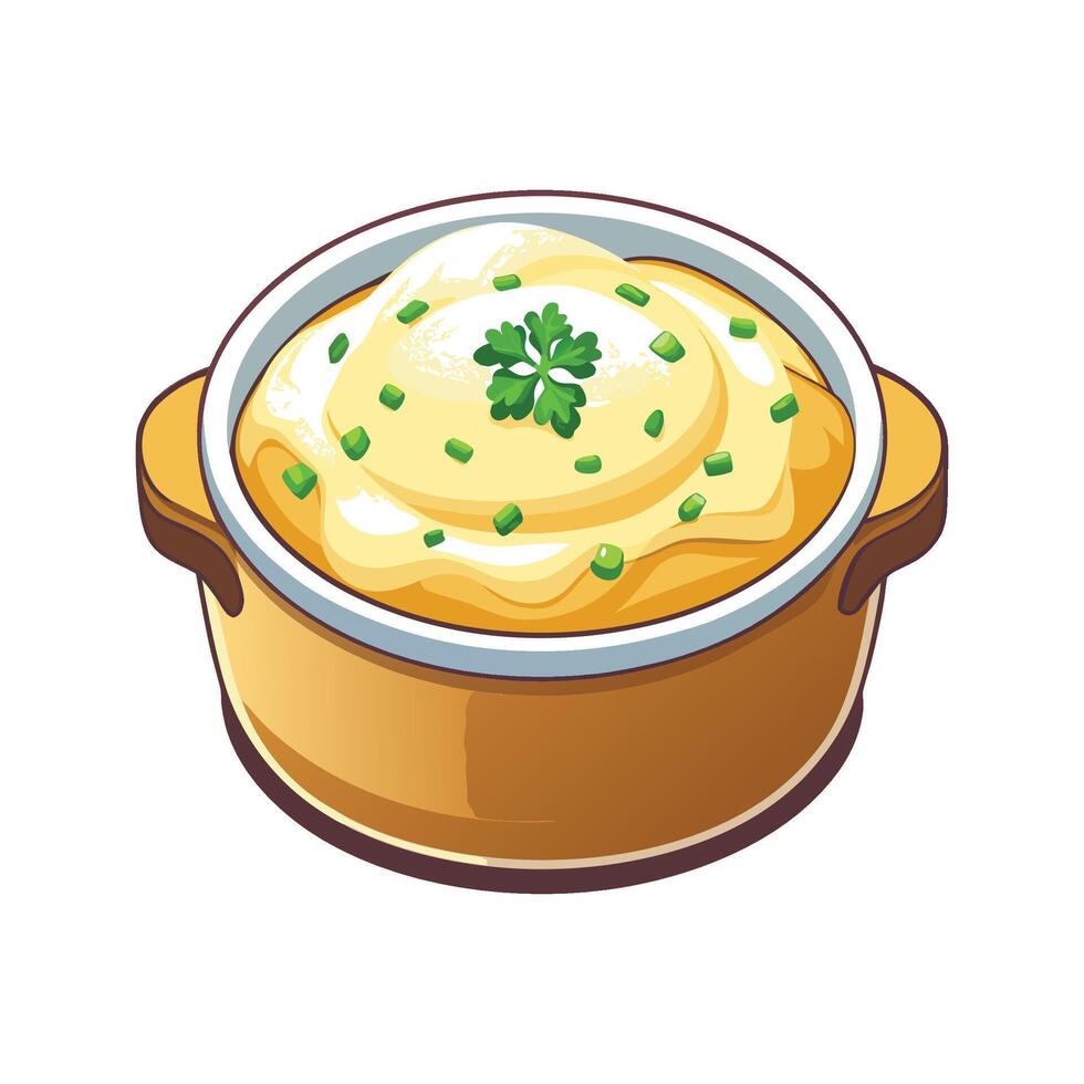 Creamy Buttermilk Mash Comfort Dish vector