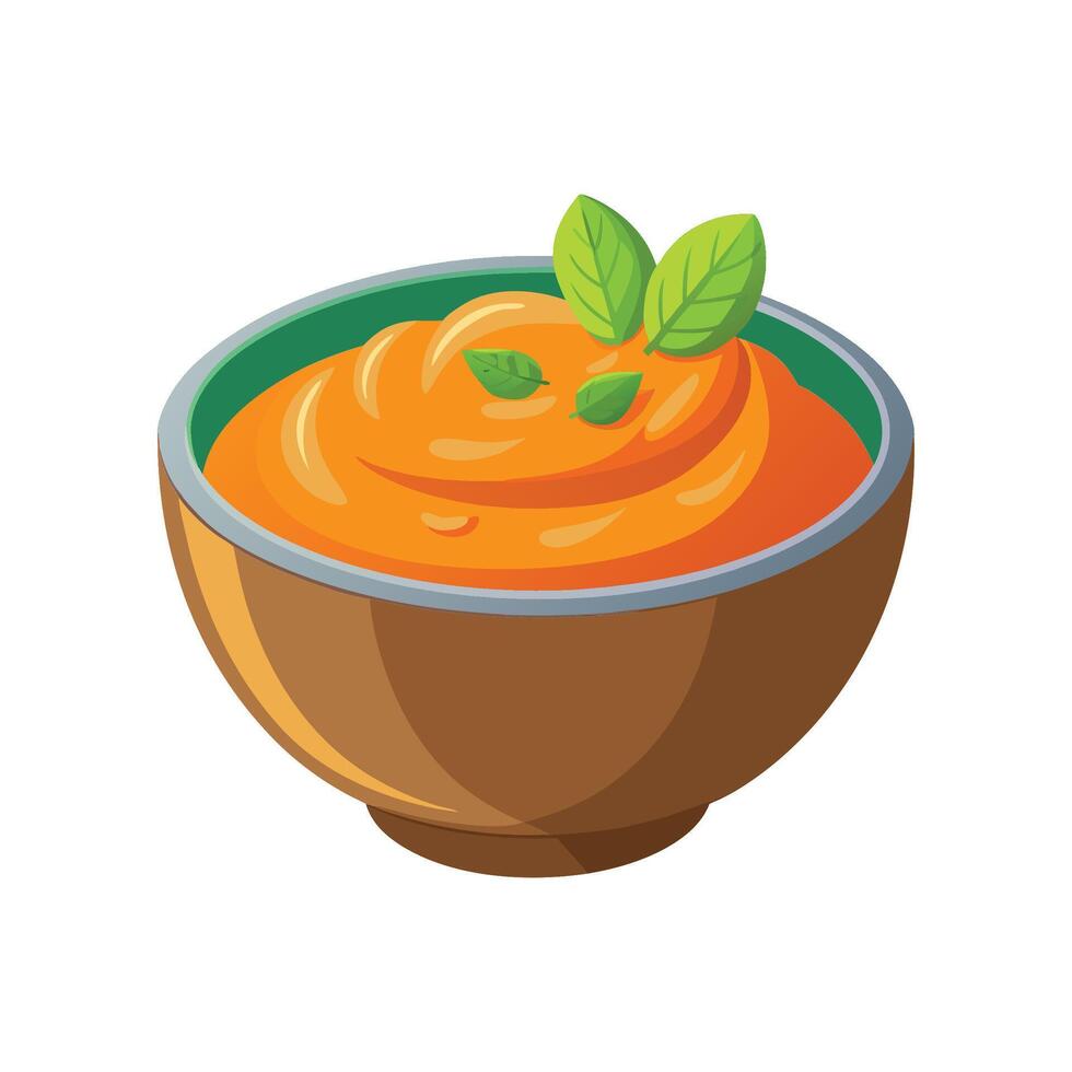Delicious Carrot Puree Recipe vector