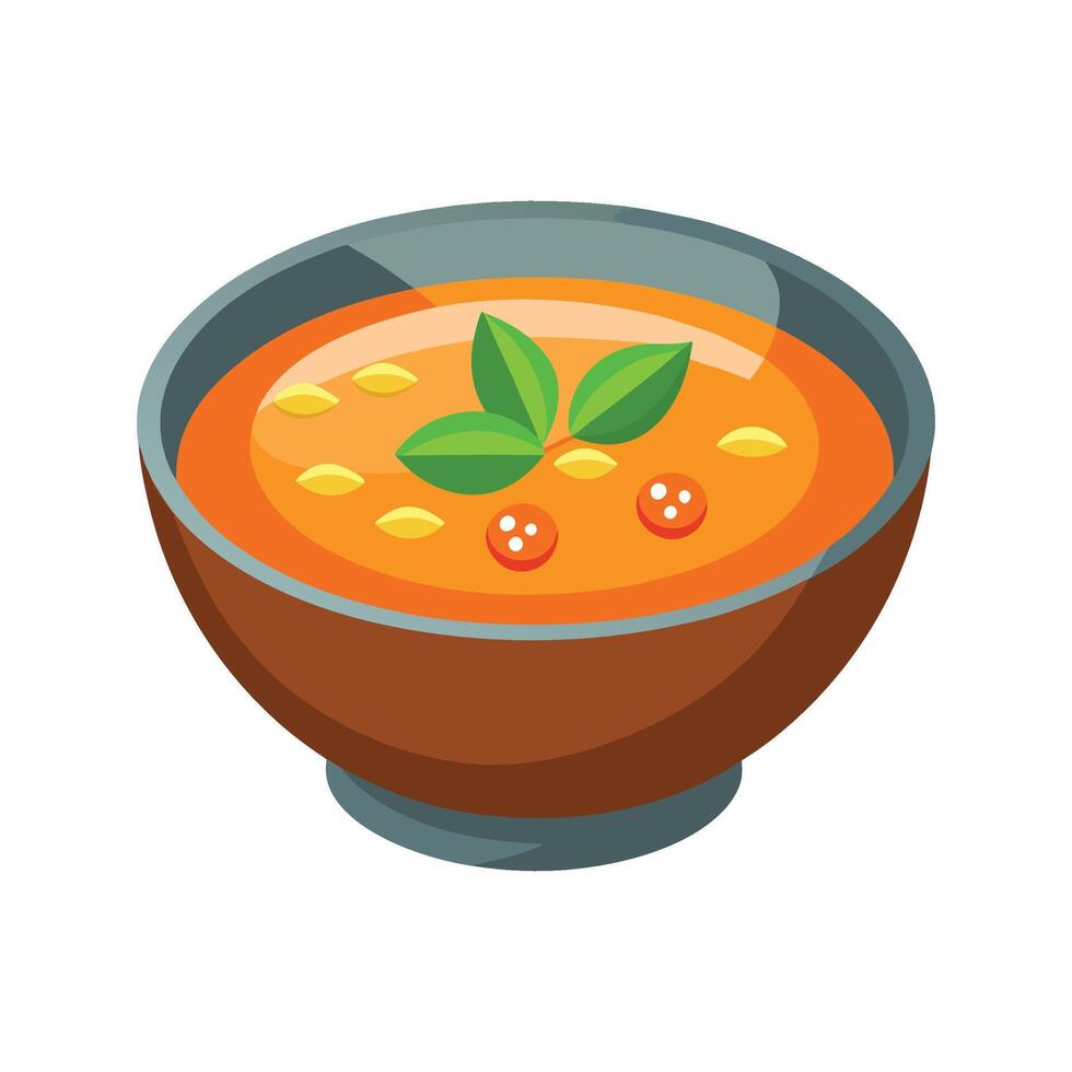Delicious Carrot Soup Recipe vector