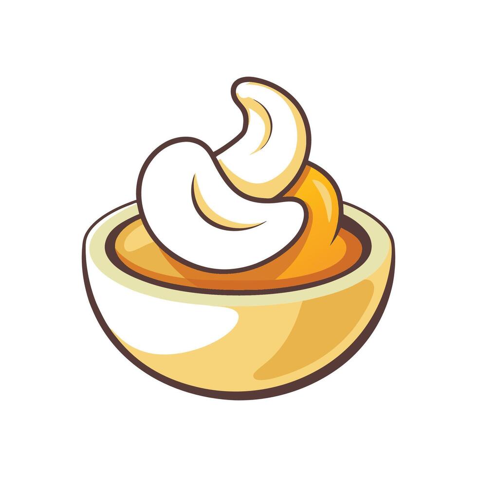 Savory Cashew Yogurt Meal vector