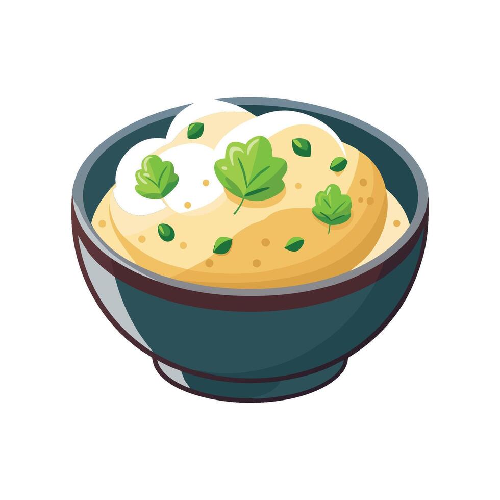 Nutritious Cauliflower Mash Delight vector