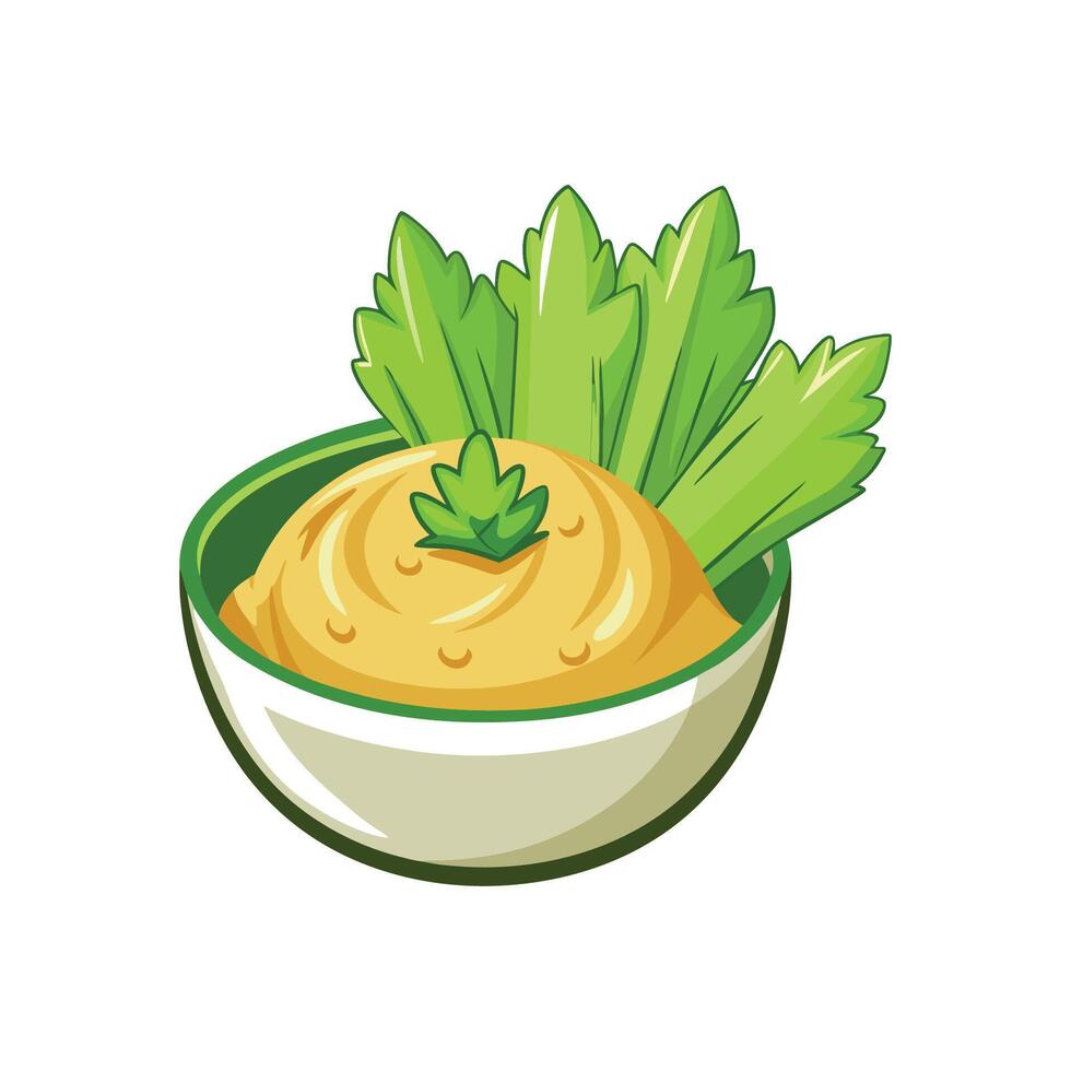 Creamy Celery Mash Dish vector