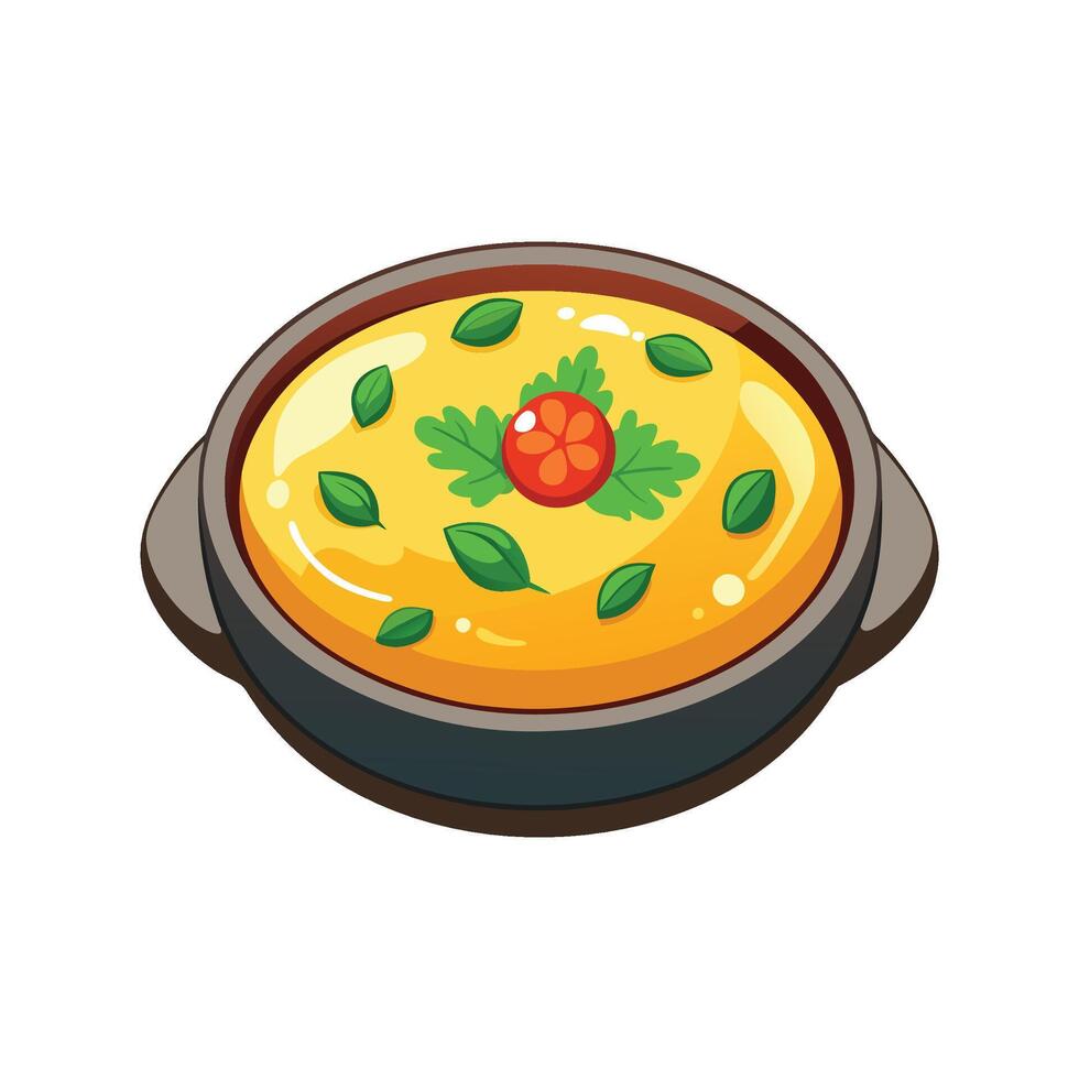 Creamy Cheesy Polenta Dish vector