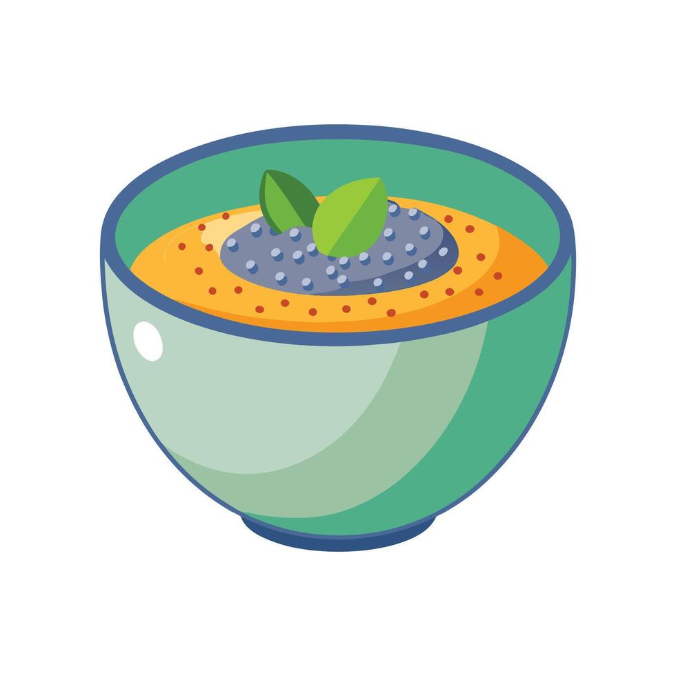 Delicious Chia Pudding Recipe vector