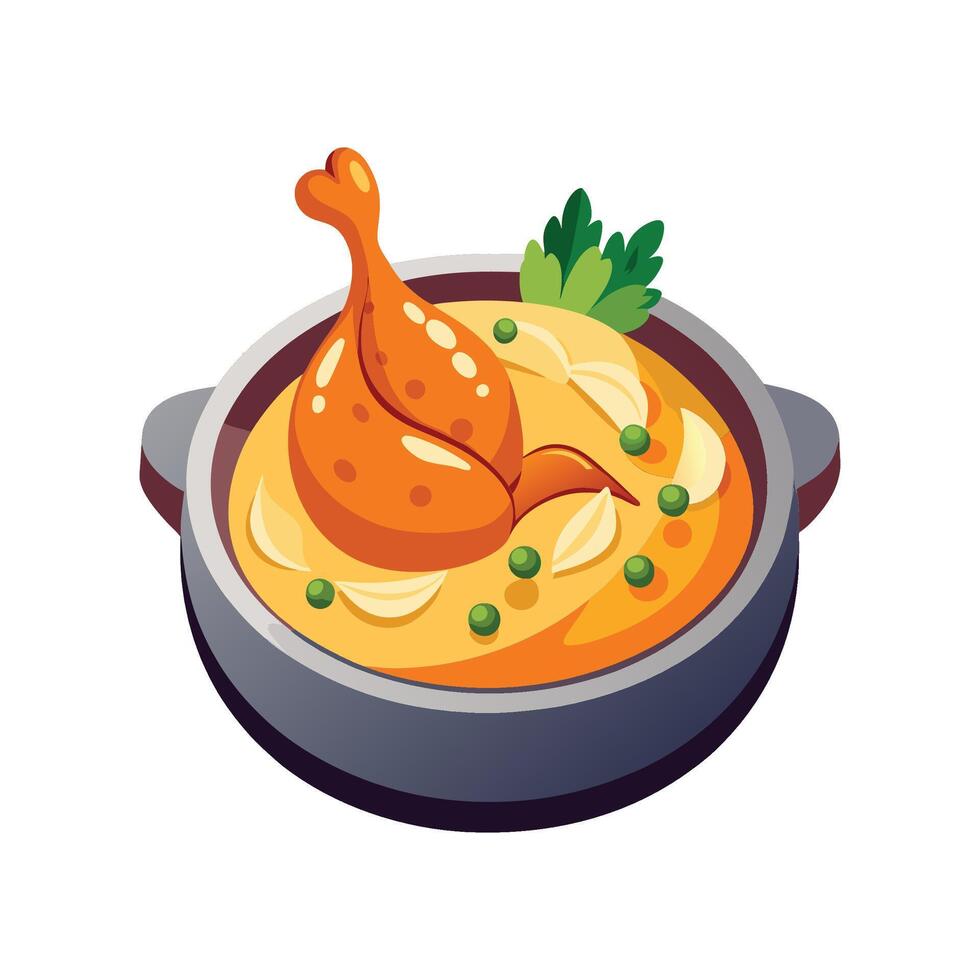 Savory Chicken Butternut Squash Mash vector