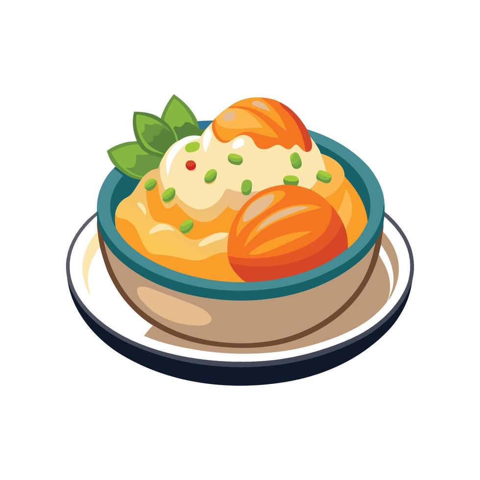 Savory Chicken Rice Mash vector