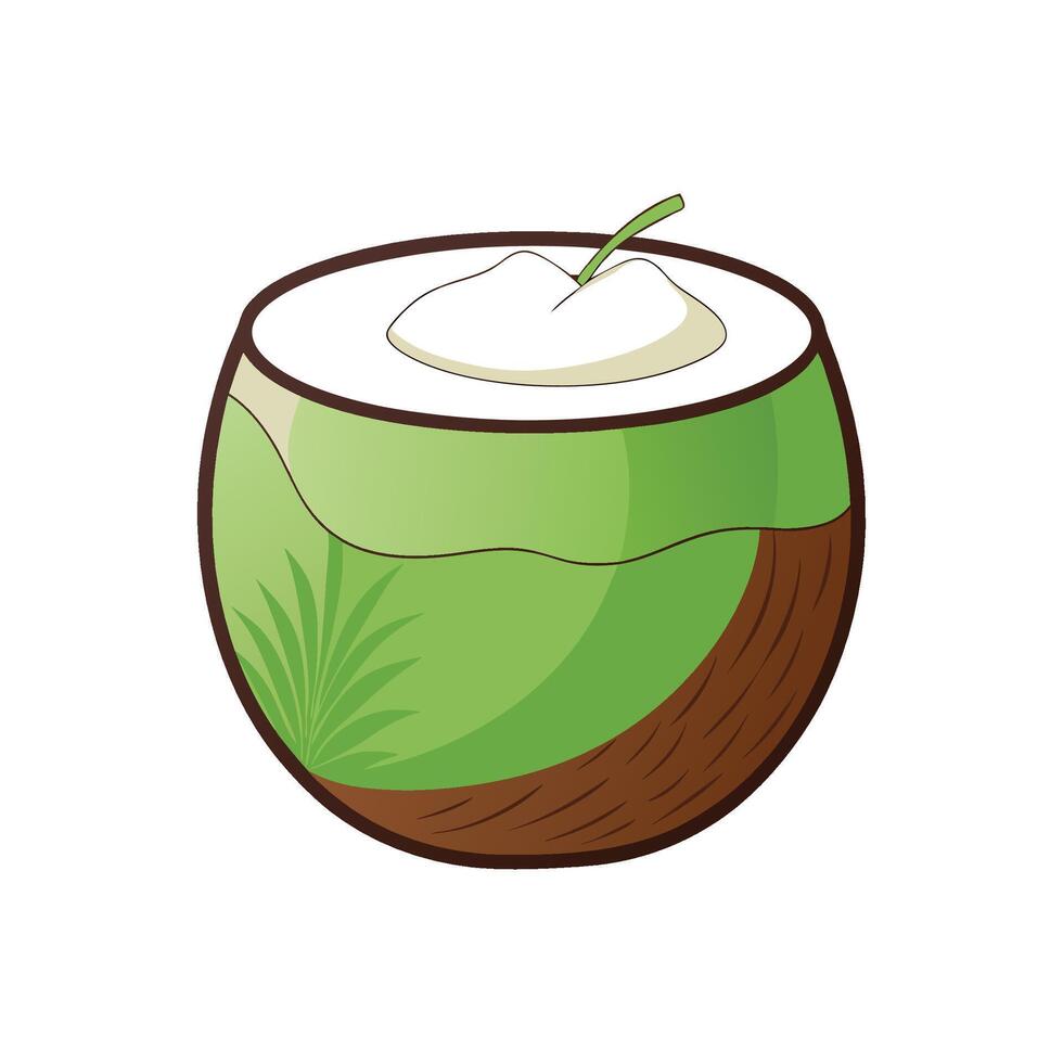Creamy Coconut Yogurt Dish vector