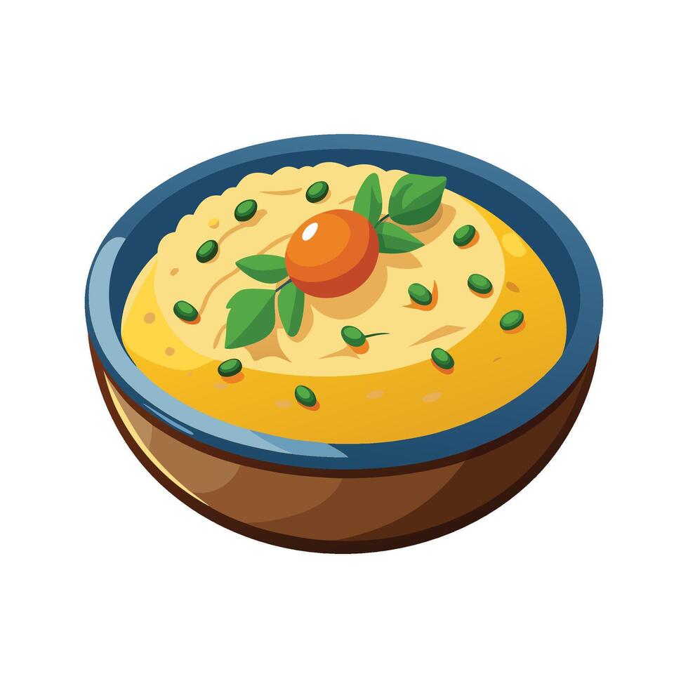 Savory Couscous Mash Meal vector