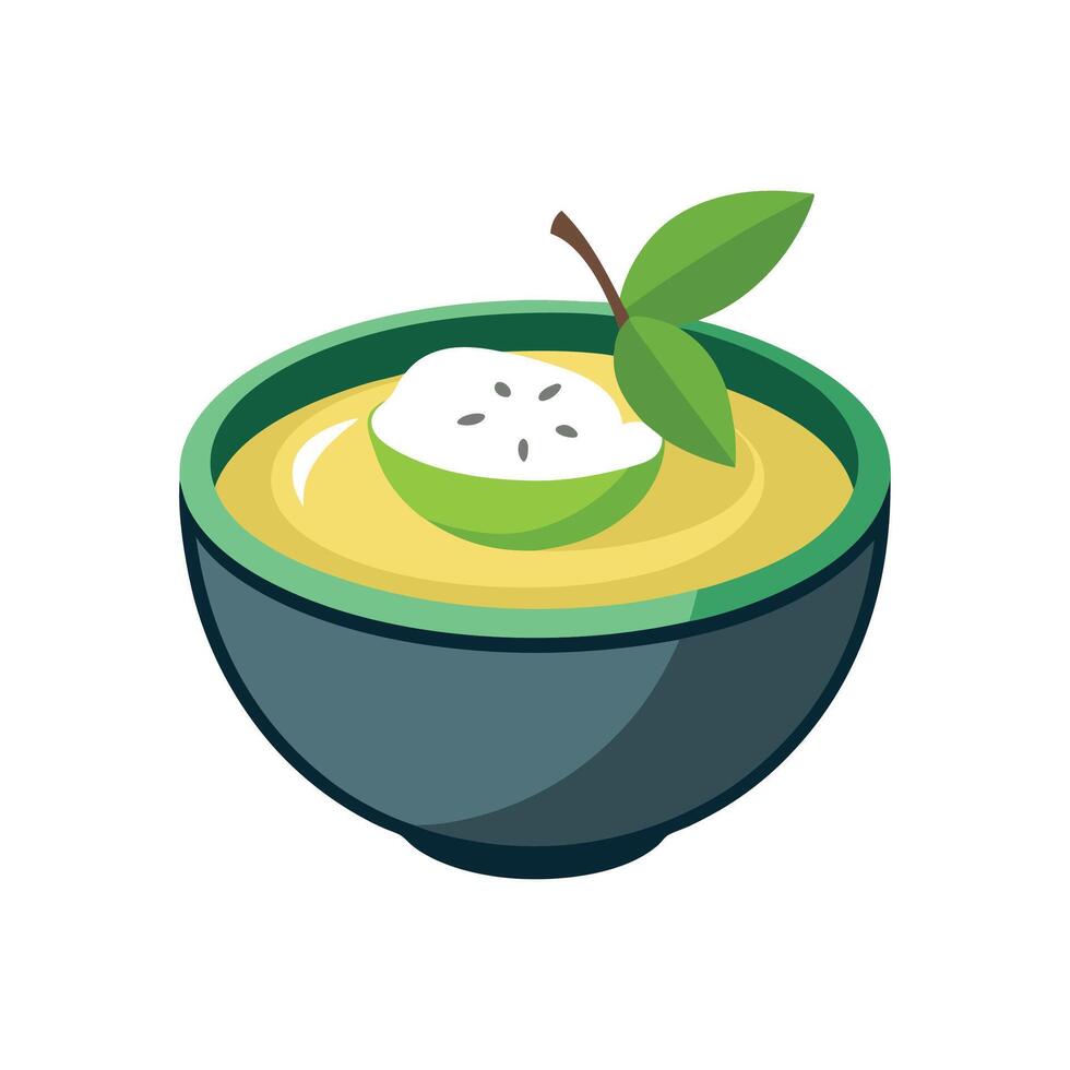 Savory Custard Apple Puree Meal vector