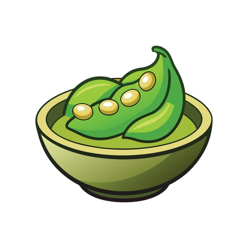 Nutritious Edamame Mash Delight vector