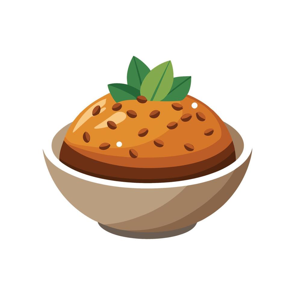 Delicious Flaxseed Mash Recipe vector