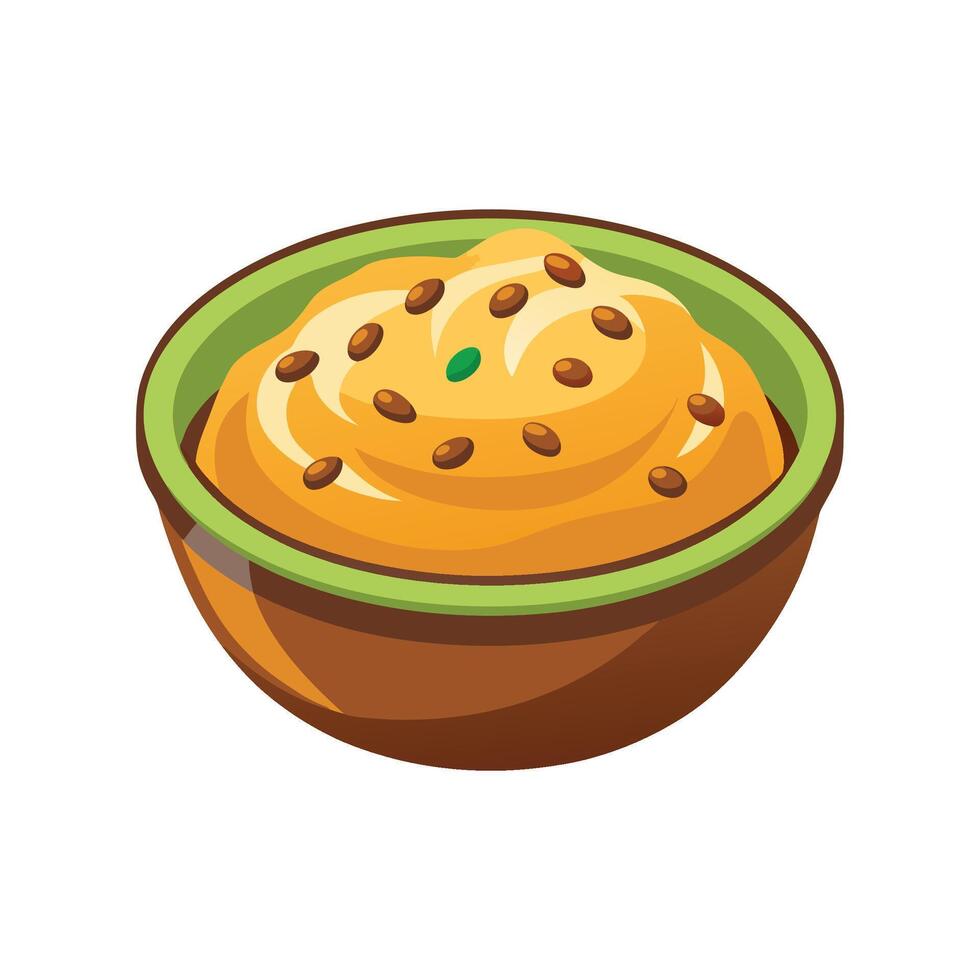 Nutritious Flaxseed Mash Delight vector