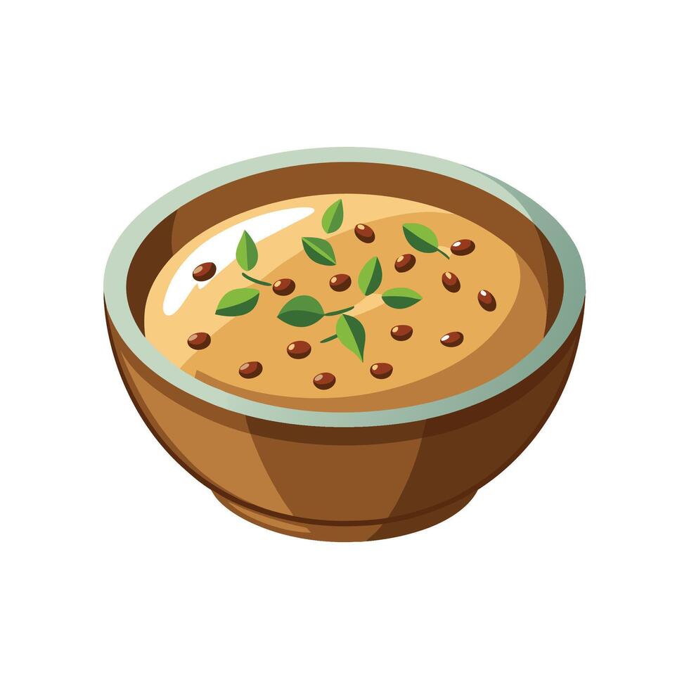 Savory Flaxseed Mash Meal vector
