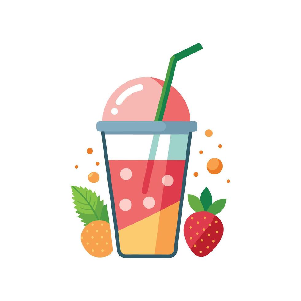 Savory Fruit Smoothie Meal vector