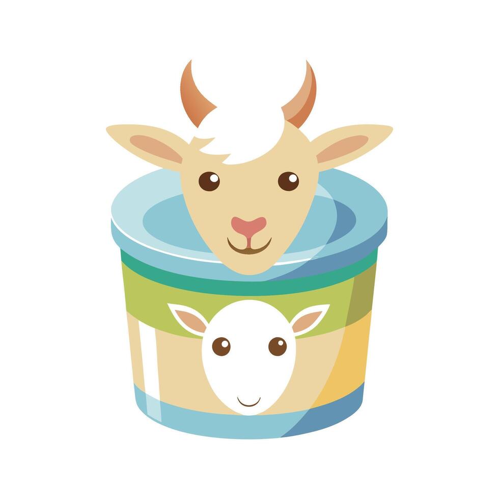 Creamy Goat Milk Honey Yogurt vector