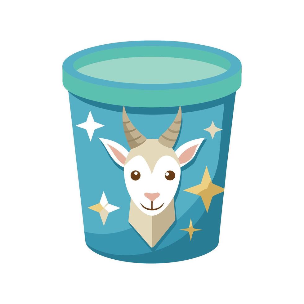 Savory Goat Milk Yogurt Meal vector