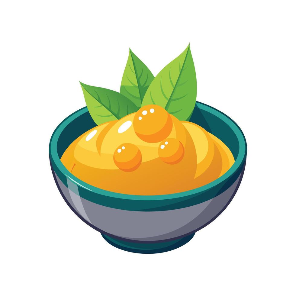 Savory Goldenberry Puree Meal vector
