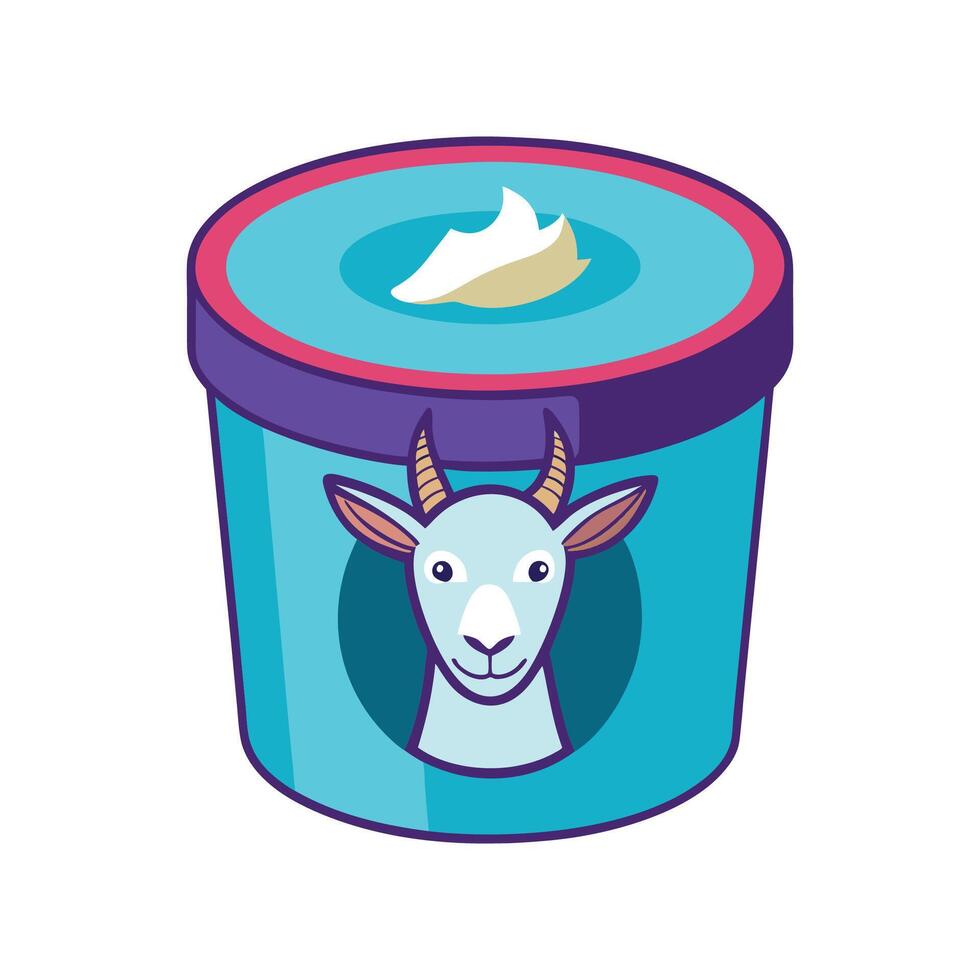 Nutritious Goat Milk Yogurt Delight vector