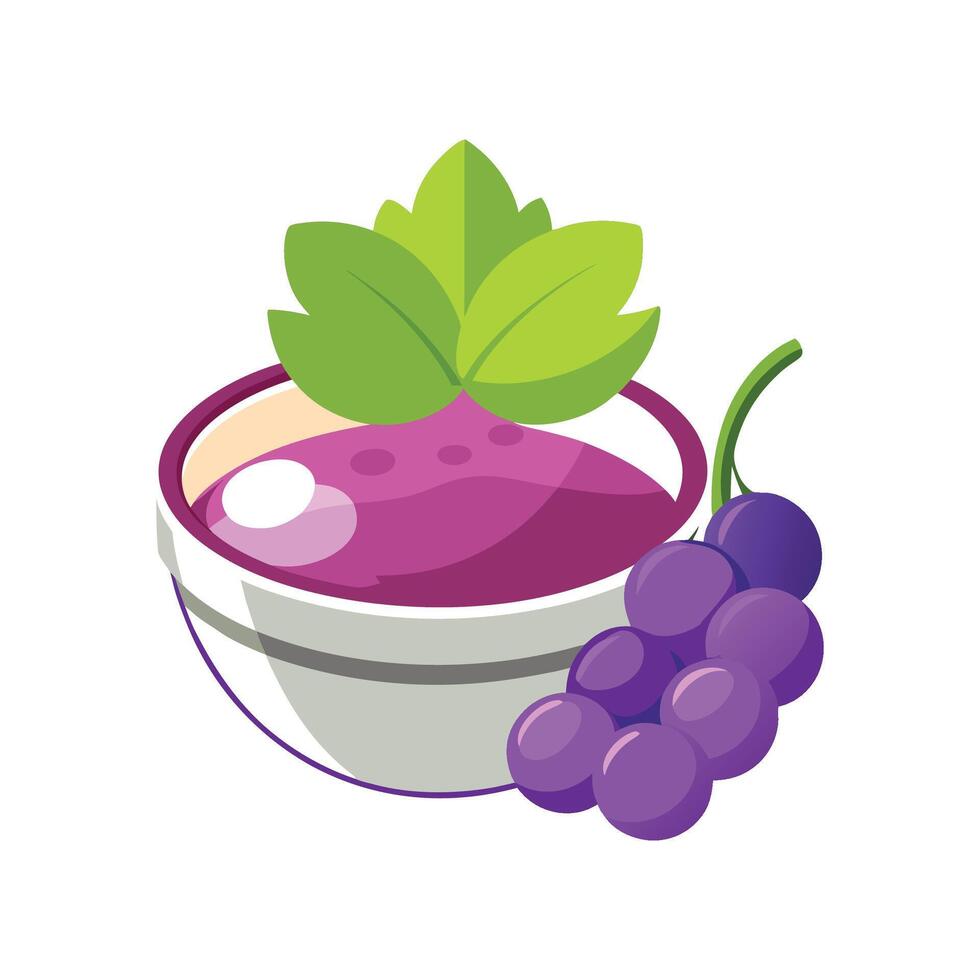 Delicious Grape Puree Recipe vector