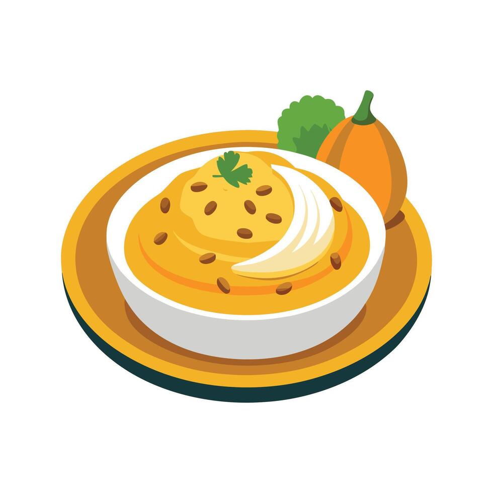 Creamy Ground Chicka Dish vector