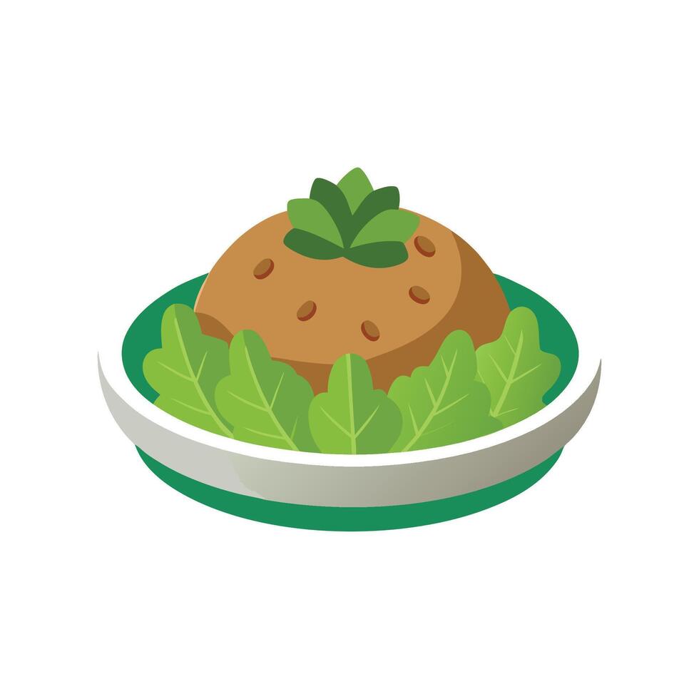 Savory Ground Turkey Spinach Puree vector
