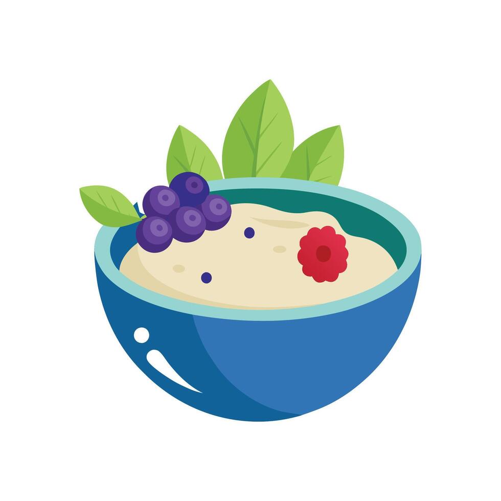 Nutritious Kefir Berries Mash Delight vector