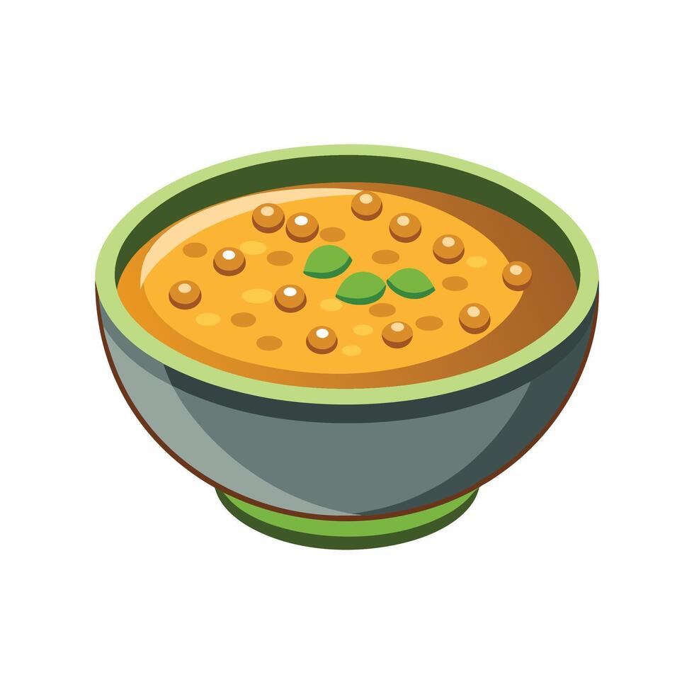 Tasty Lentil Puree for Healthy Recipes vector