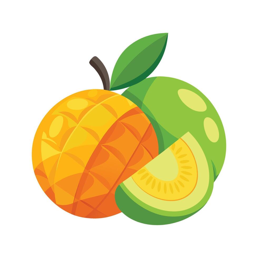 Nutritious Mango Kiwi Mash for Flavorful Meals vector