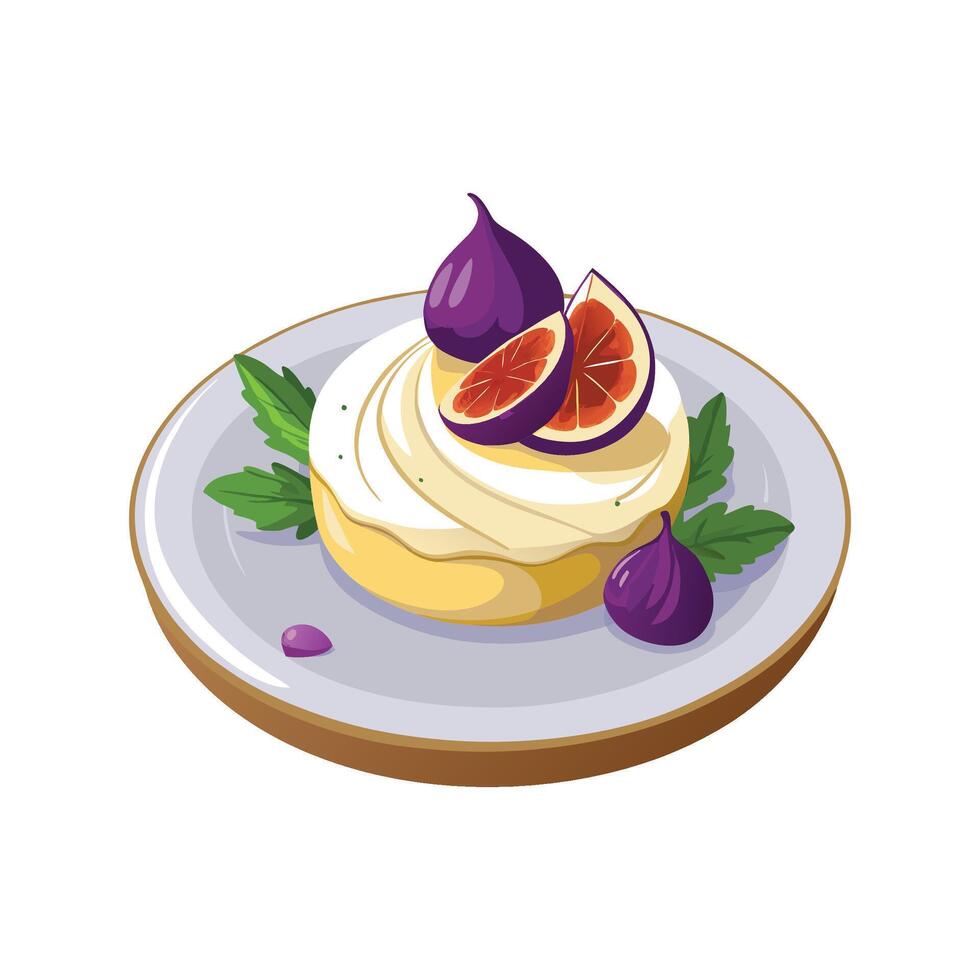 Nutritious Mascarpone Fig Mash for Flavorful Meals vector
