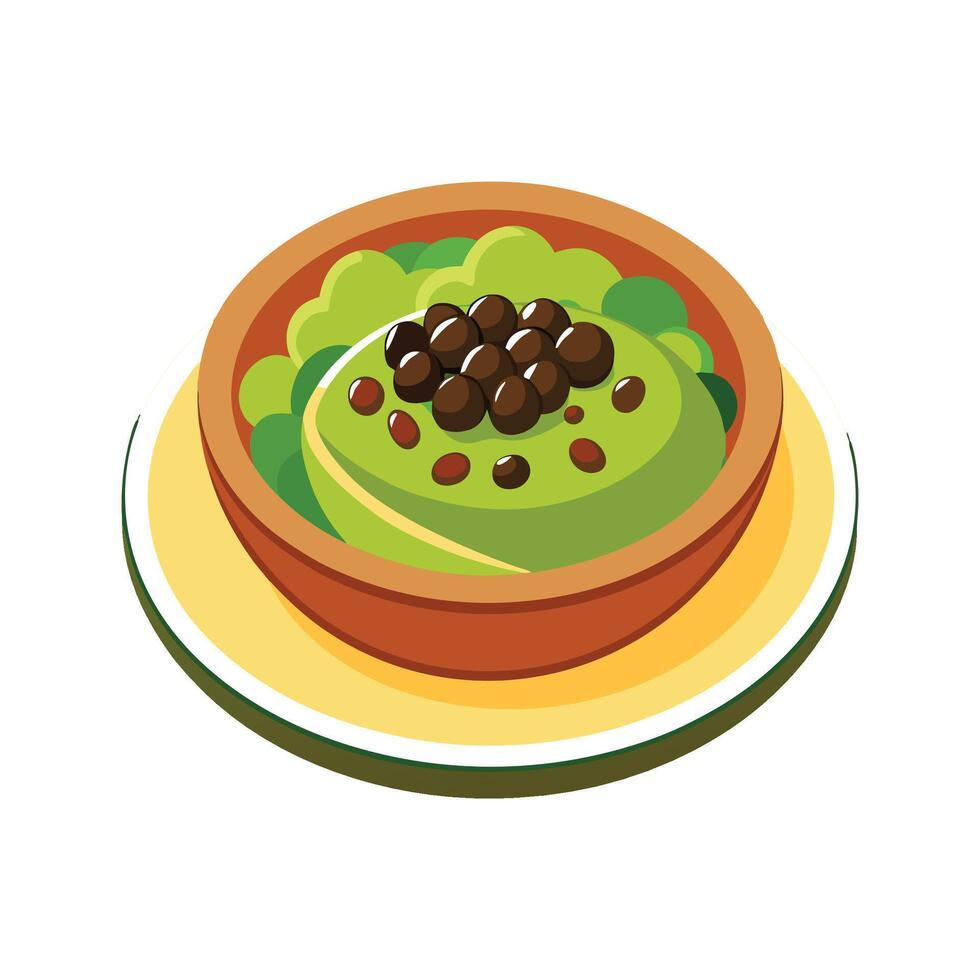 Savory Mashed Avocado Black Beans for Tasty Meals vector