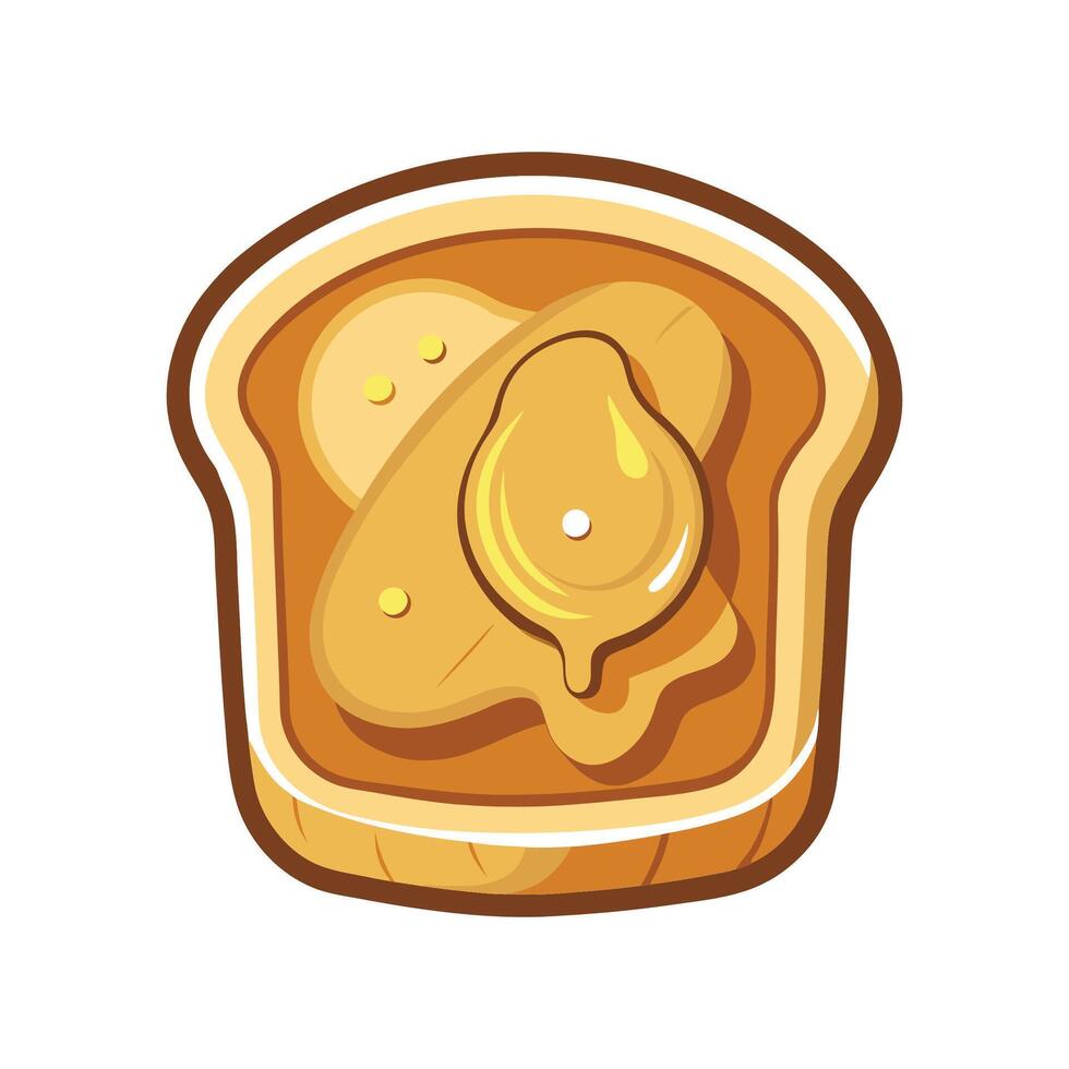 Nutritious Mashed Banana Peanut Butter Toast for Health vector