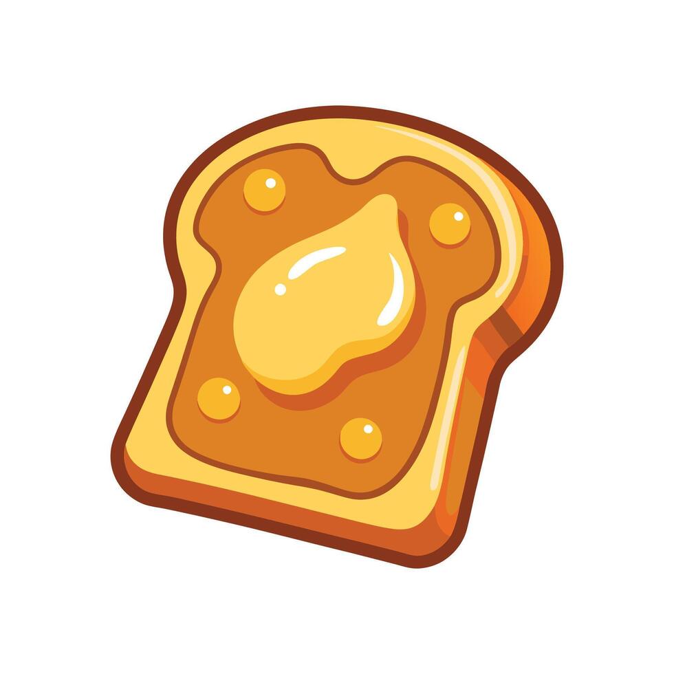 Savory Mashed Banana Peanut Butter Toast for Kids vector