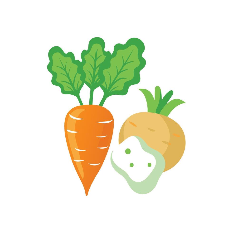 Nutritious Mashed Kohlrabi Carrot for Healthy Meals vector
