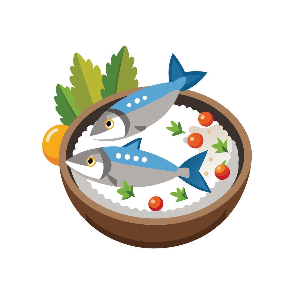 Delicious Mashed Sardines Rice for Every Meal vector