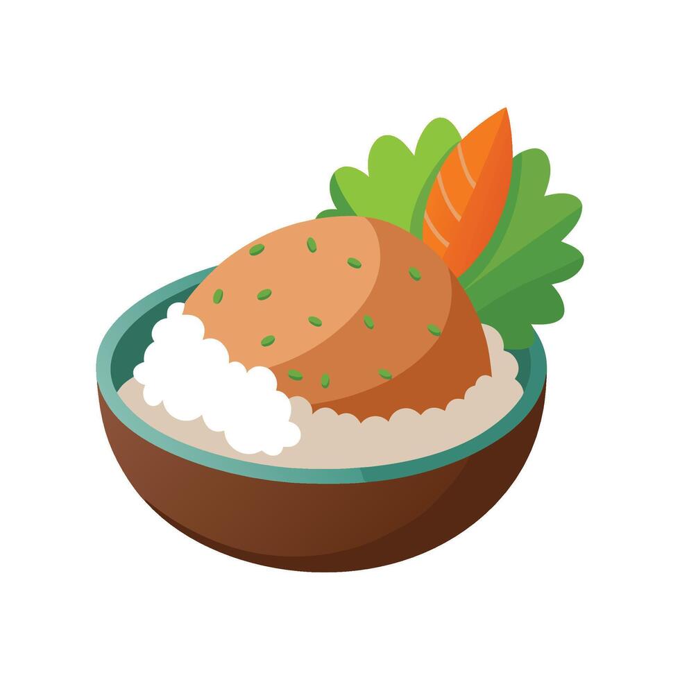 Nutritious Mashed Turkey with Brown Rice for Quick Meals vector