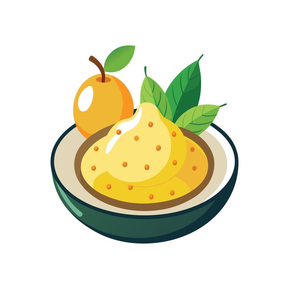 Delicious Millet Pear Mash for Flavorful Eating vector
