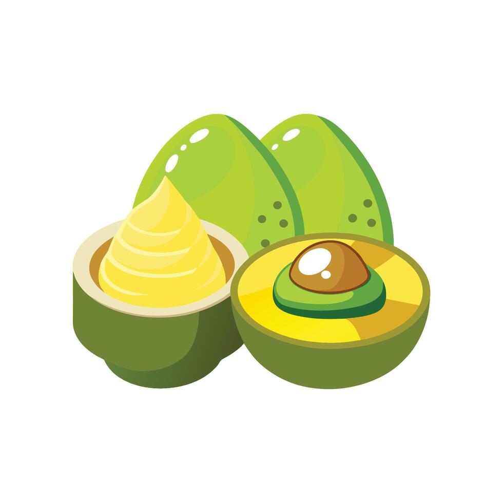 Delicious Mini Avocado Banana Mash Bites for Healthy Eating vector