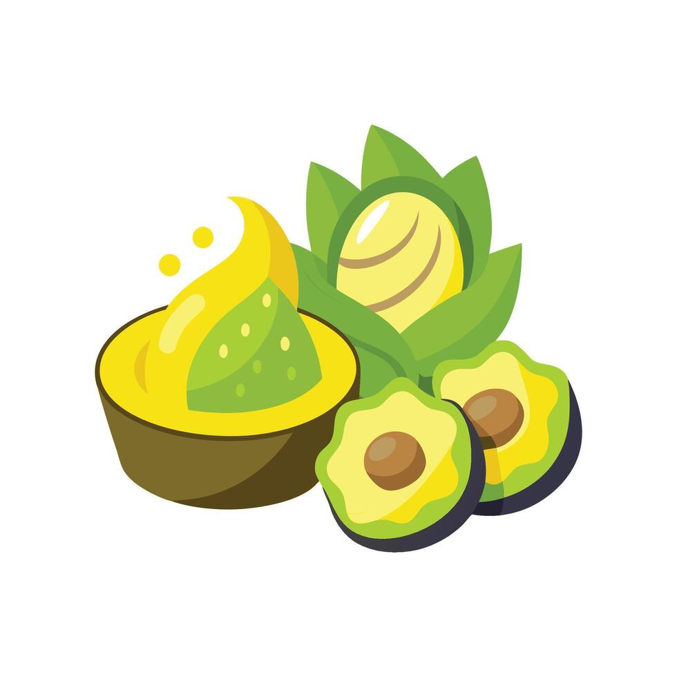 Creamy Mini Avocado Banana Mash Bites for Tasty Snacks vector
