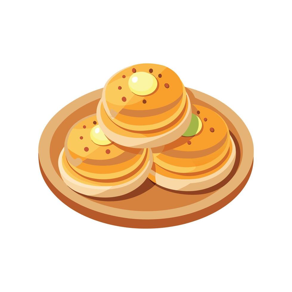 Delicious Mini Mashed Banana Pancakes for Healthy Treats vector