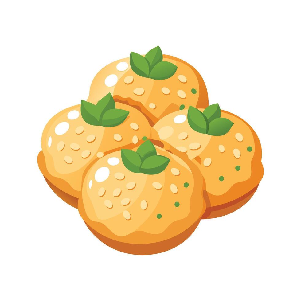 Nutritious Mini Mashed Rice Cakes for Snacks vector