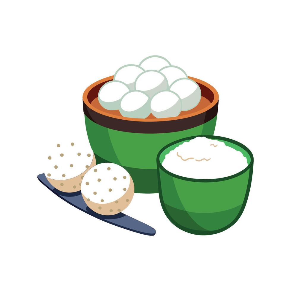 Nutritious Mini Rice Yogurt Balls for Healthy Treats vector