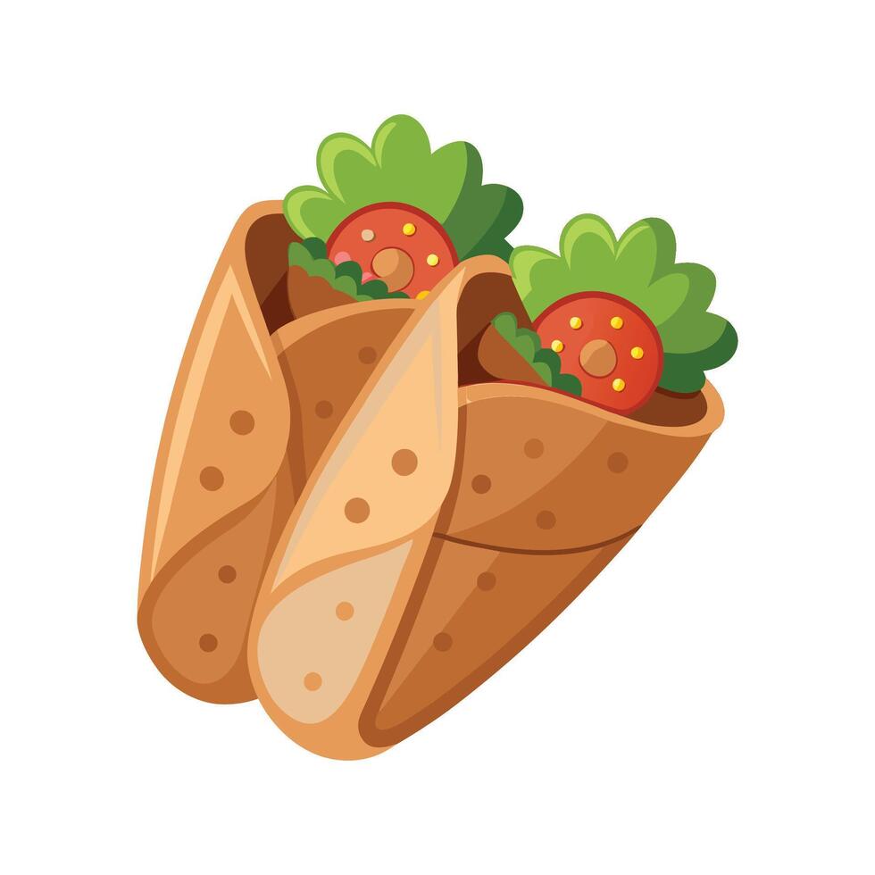 Nutritious Mini Whole Wheat Wraps with Mashed Beans vector