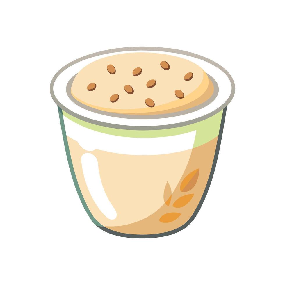 Delicious Oat Milk Pudding for Flavorful Dishes vector
