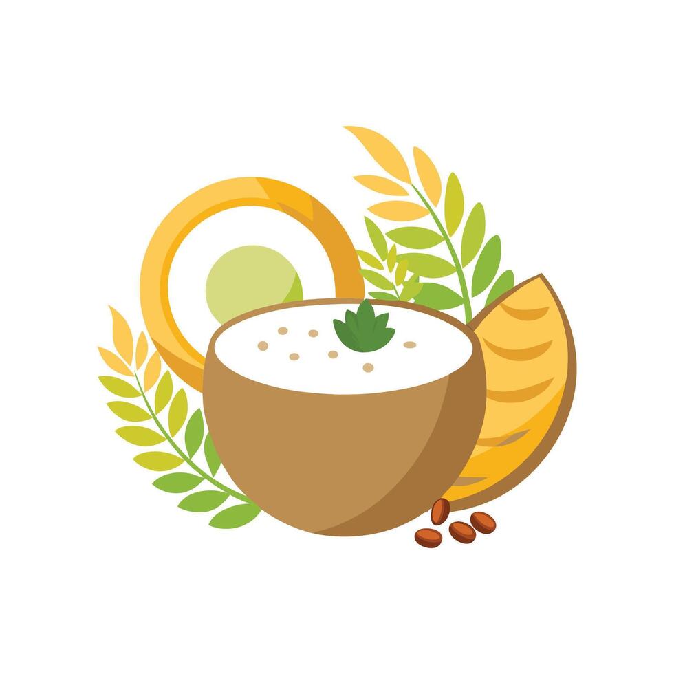 Tasty Coconut and Oats Blend vector