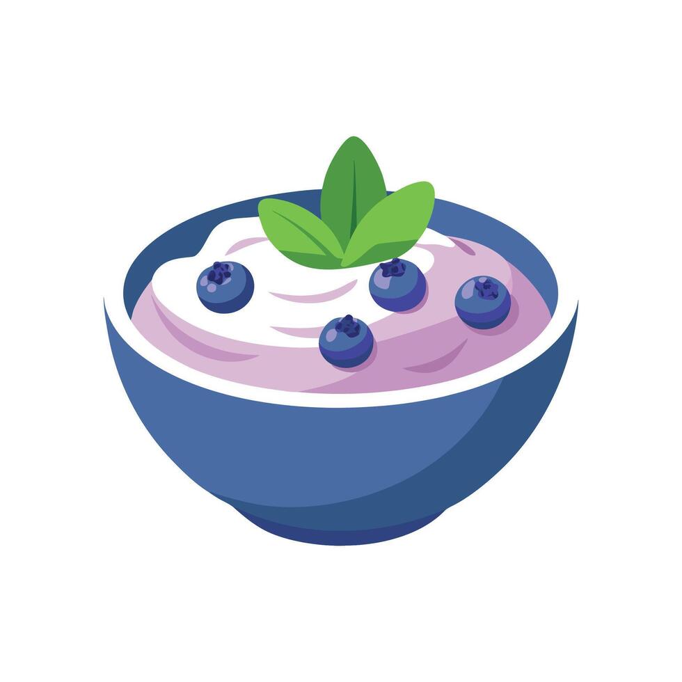 Creamy Oat Yogurt Blueberry Mash for Every Meal vector