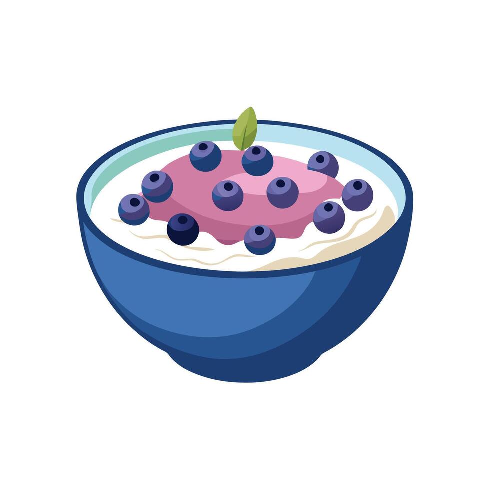 Savory Oat Yogurt Blueberry Mash for Every Meal vector
