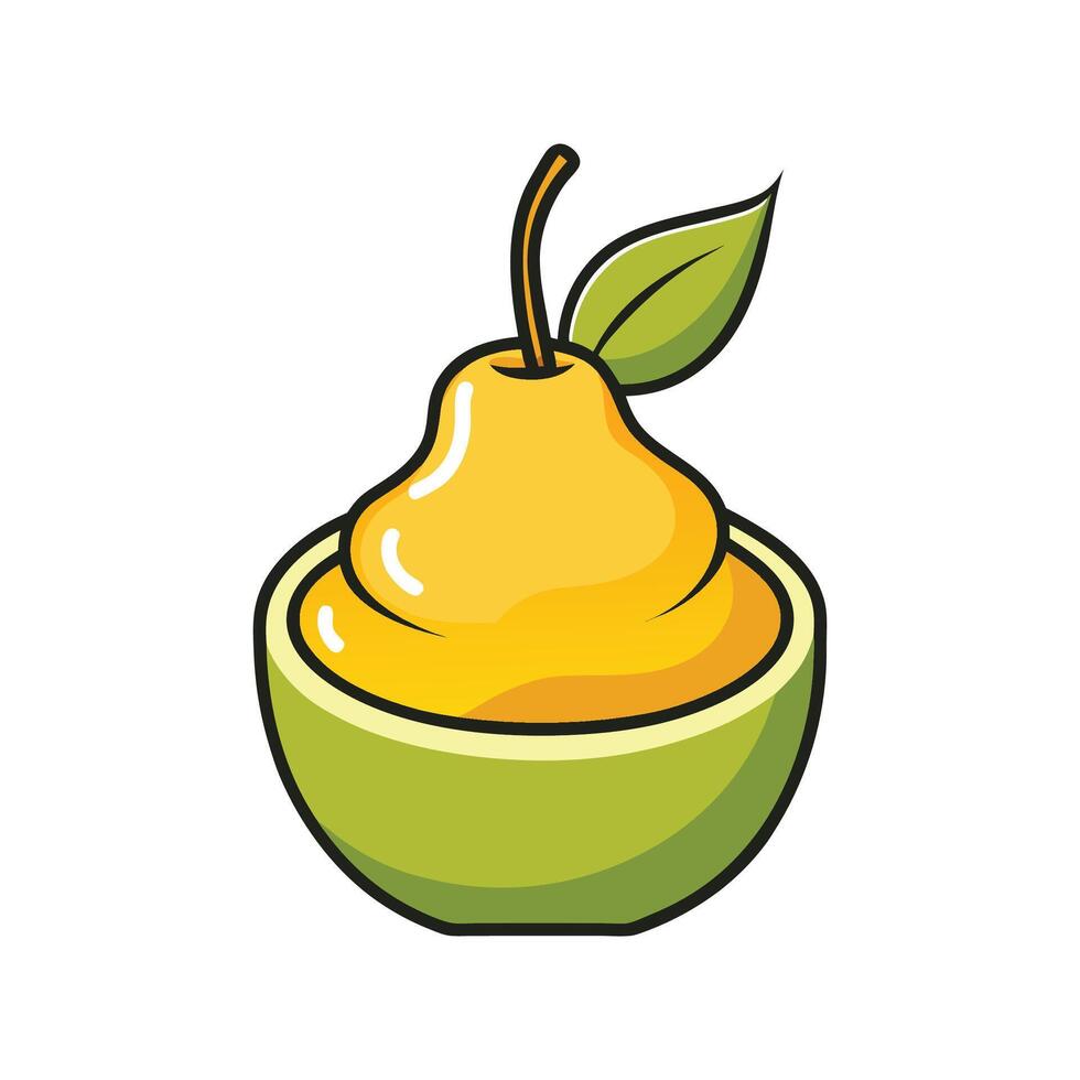 Delicious Pear Puree for Baking vector