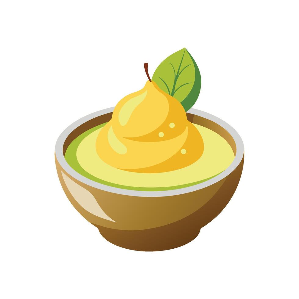 Delicious Pear Puree Recipe vector
